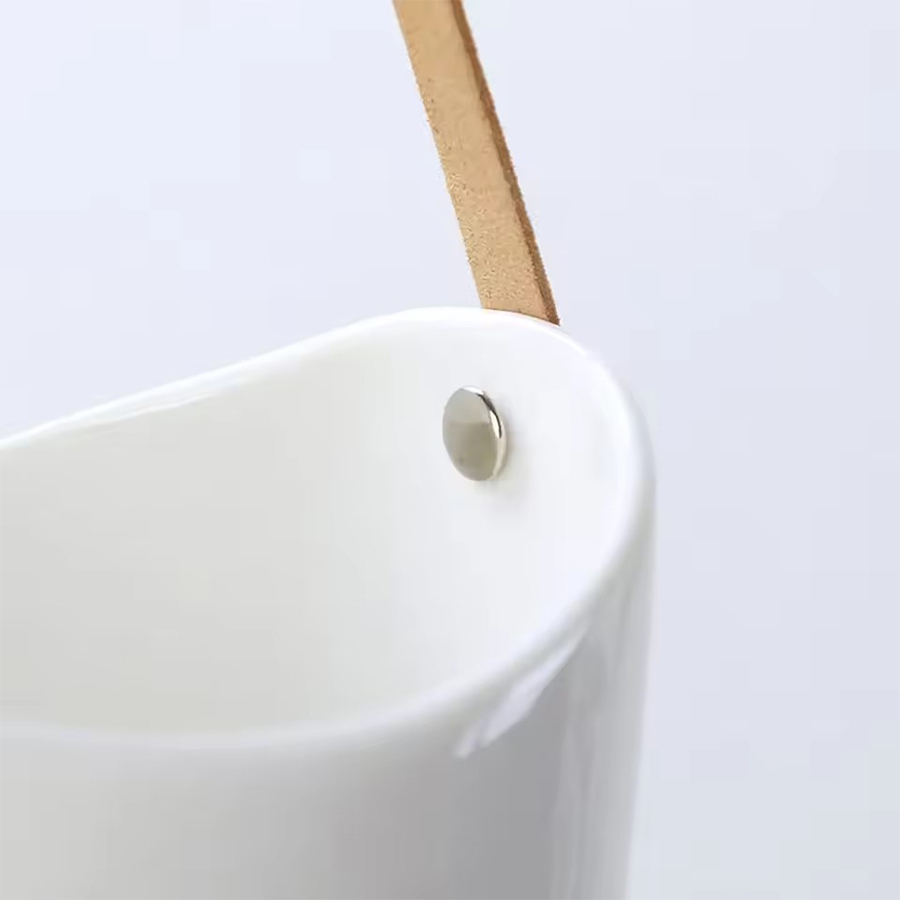 White Hanging Planter Pot with - Aloe Vera Pot ulasan dan harga