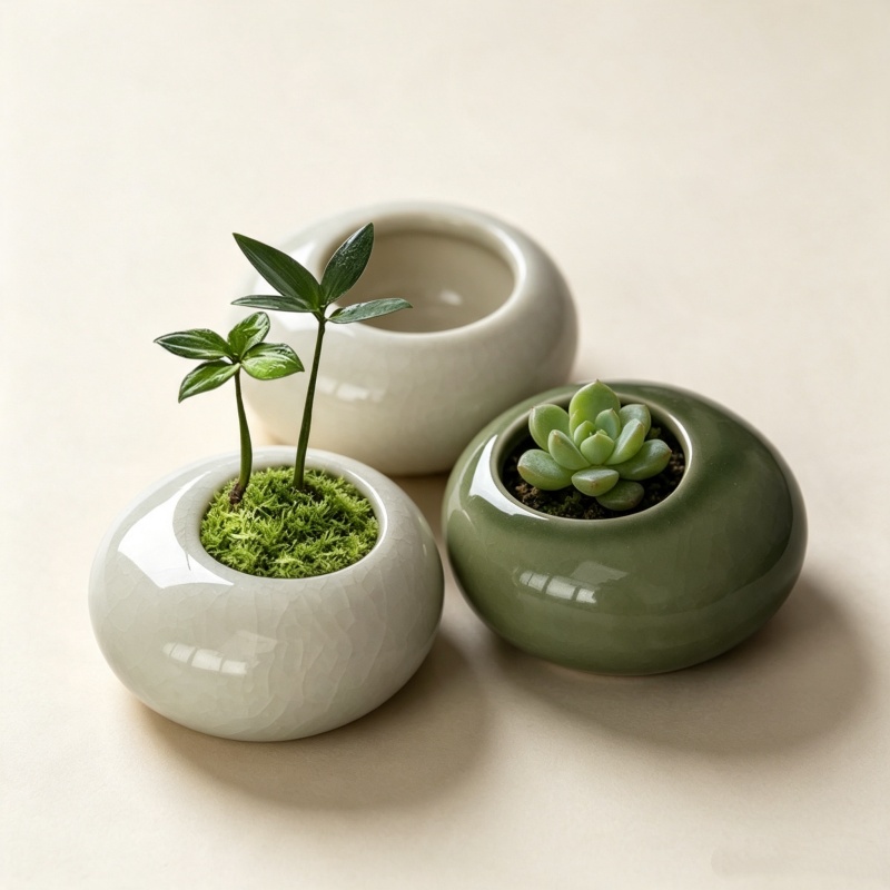 Mini Ice Crack Glazed Plant Po - Echeveria Succulent ulasan dan harga